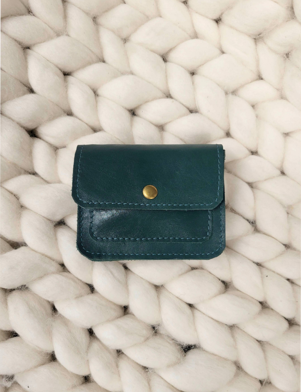 GATHERING | portemonnee groen leer