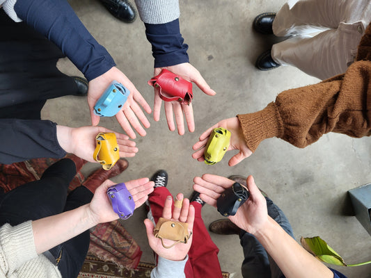 Workshop mini tasje leer