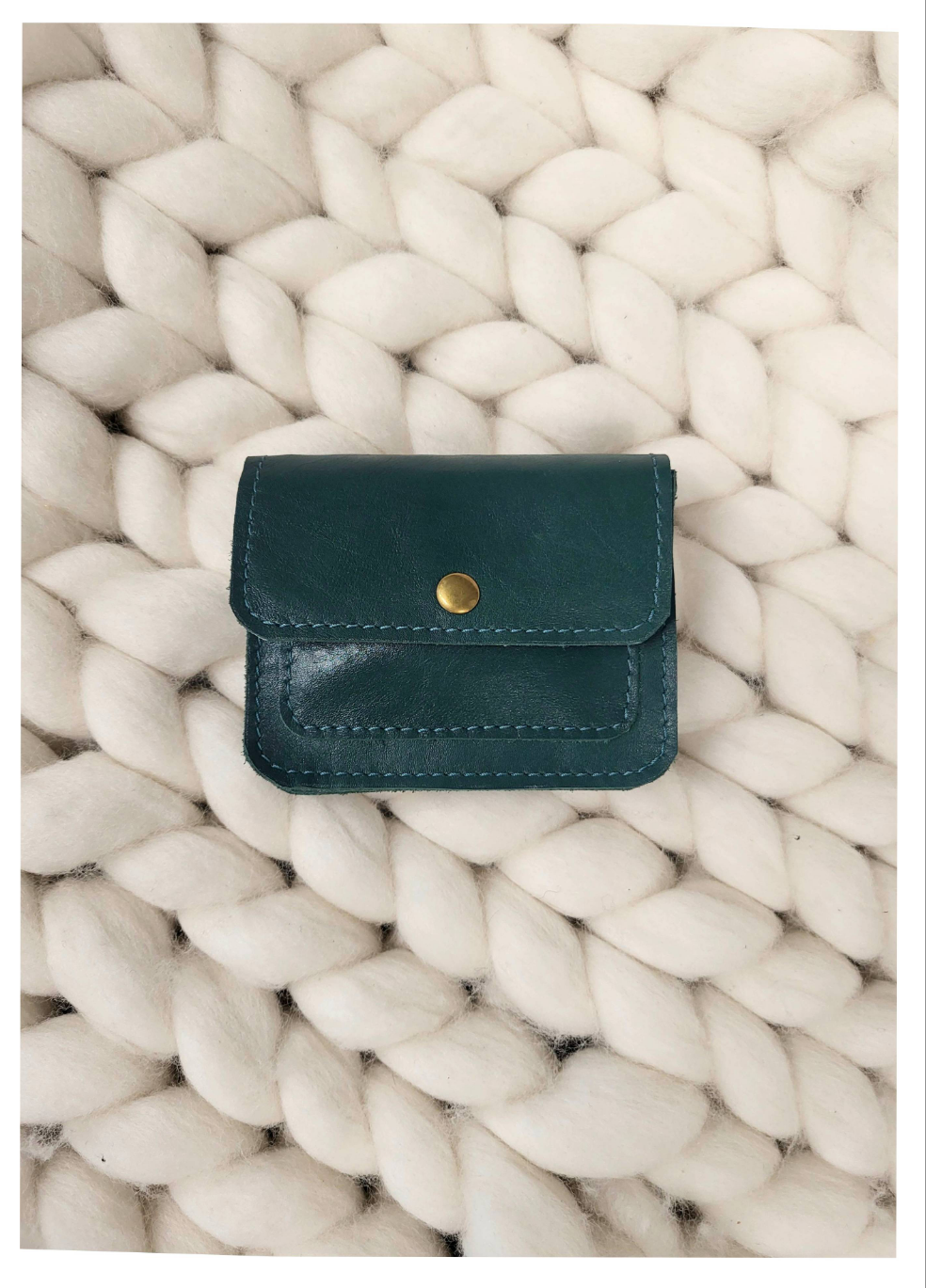 GATHERING | portemonnee groen leer