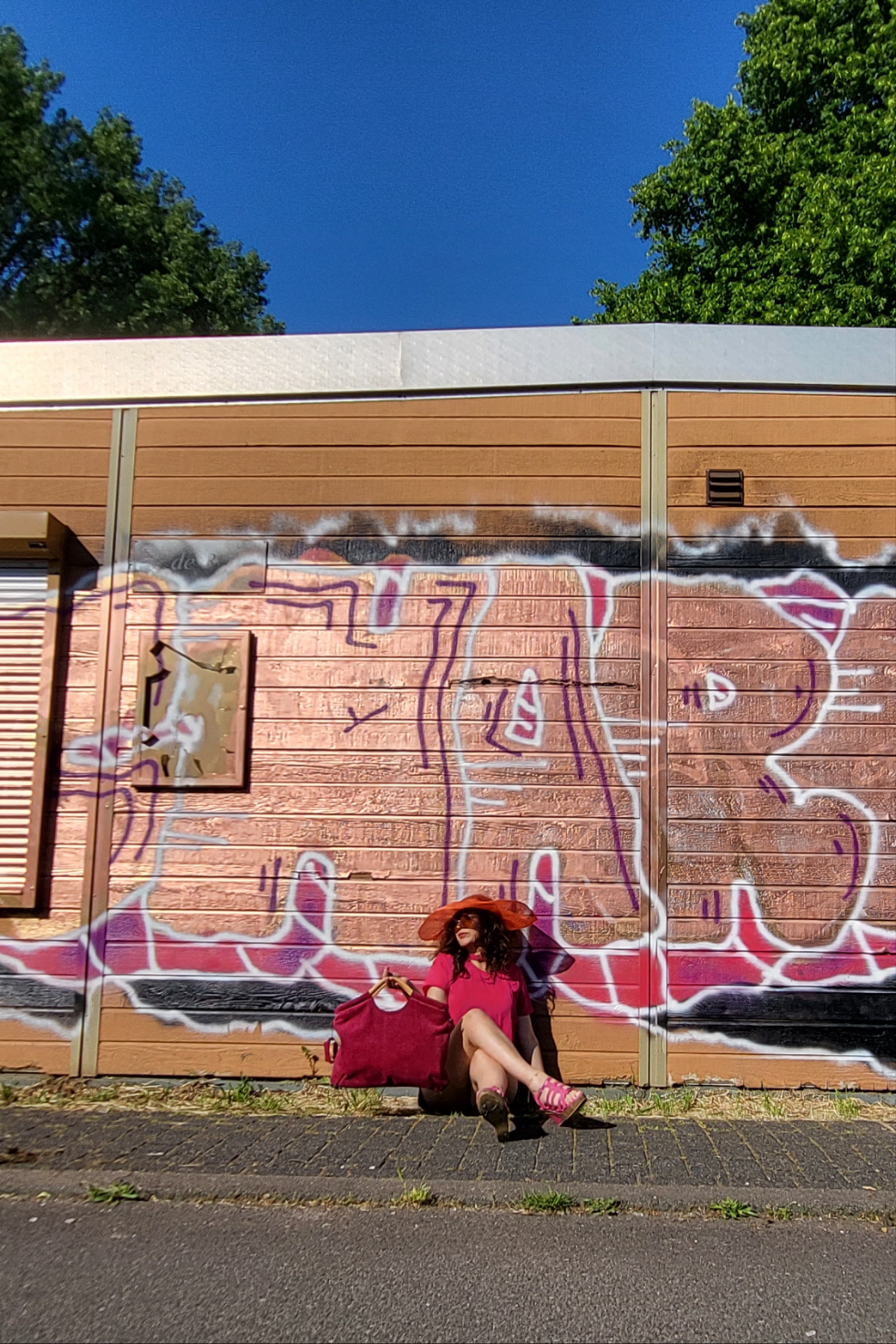 ROPE | schoudertas fuchsia suede