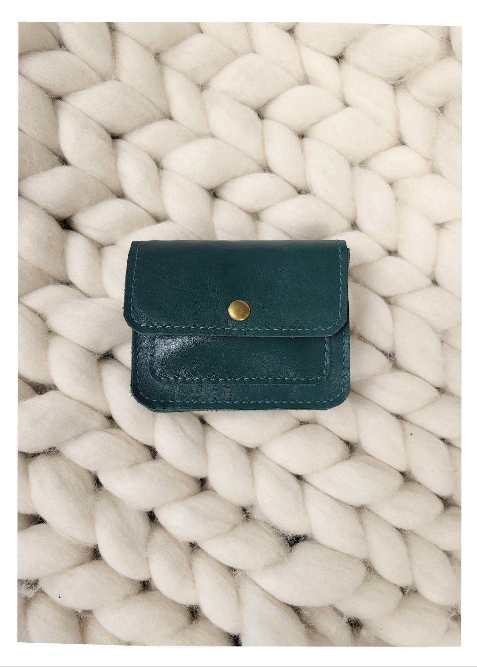 GATHERING | portemonnee groen leer