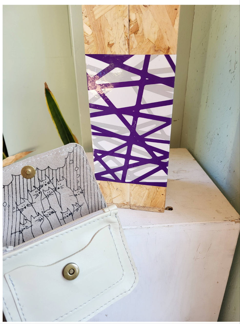 GATHERING | portemonnee wit leer