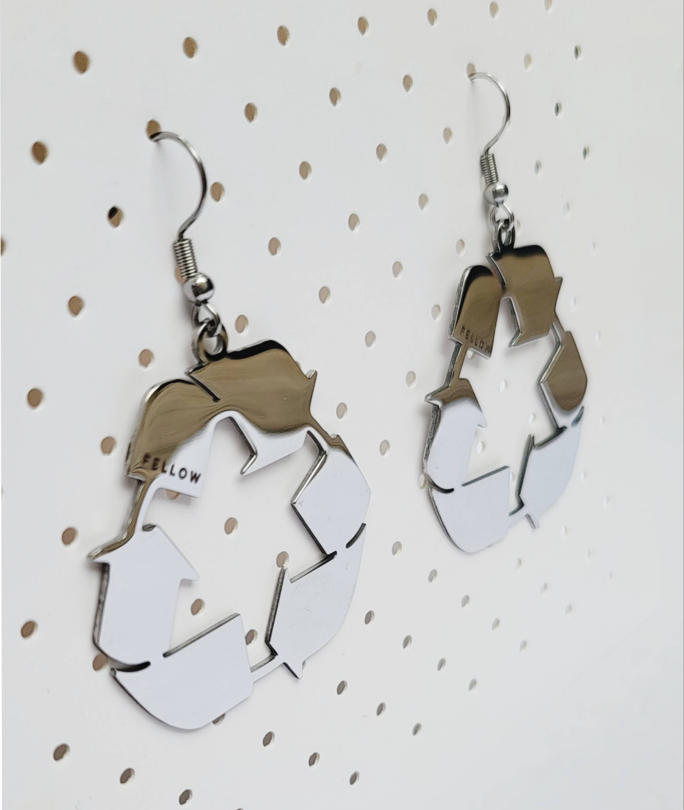 Recycle oorbellen zilverkl