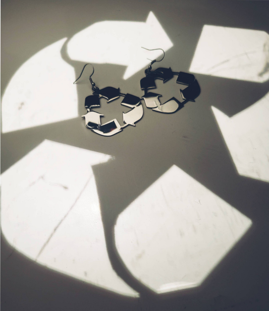 Recycle oorbellen zilverkl