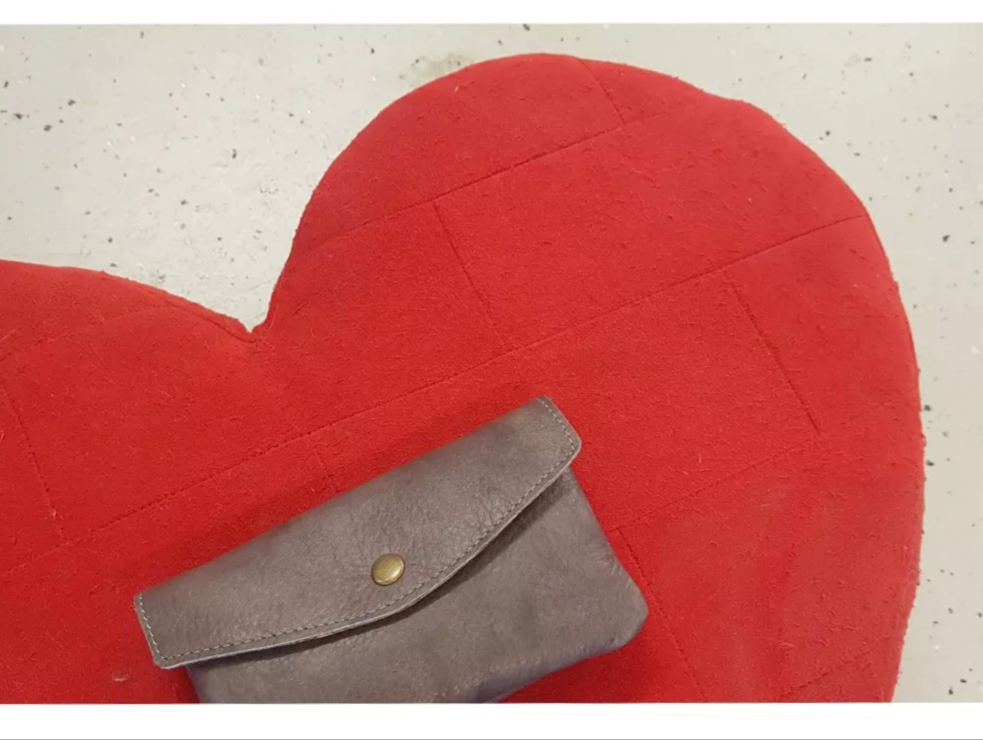 FIREFLY | portemonnee donker grijs leer