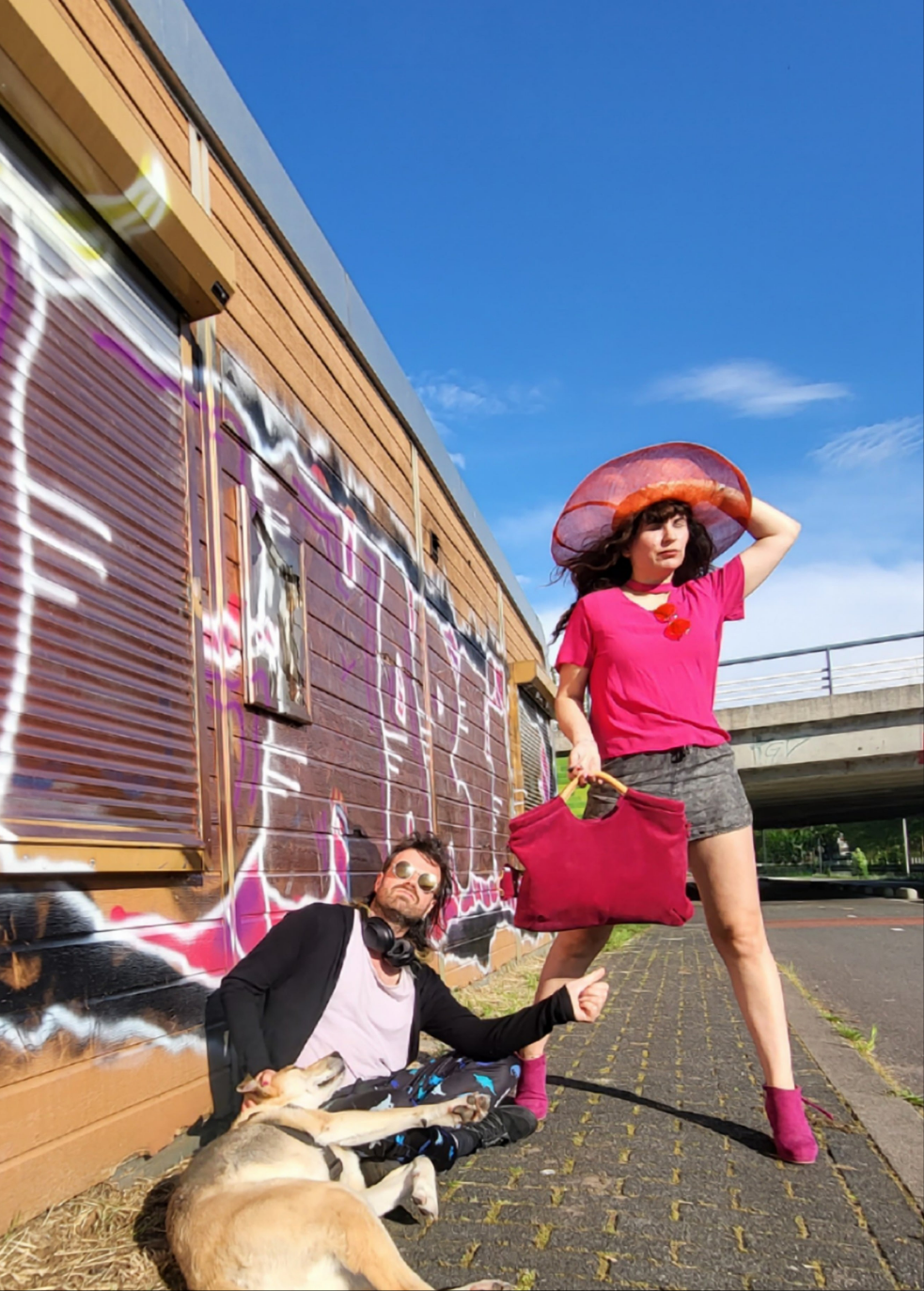 ROPE | schoudertas fuchsia suede