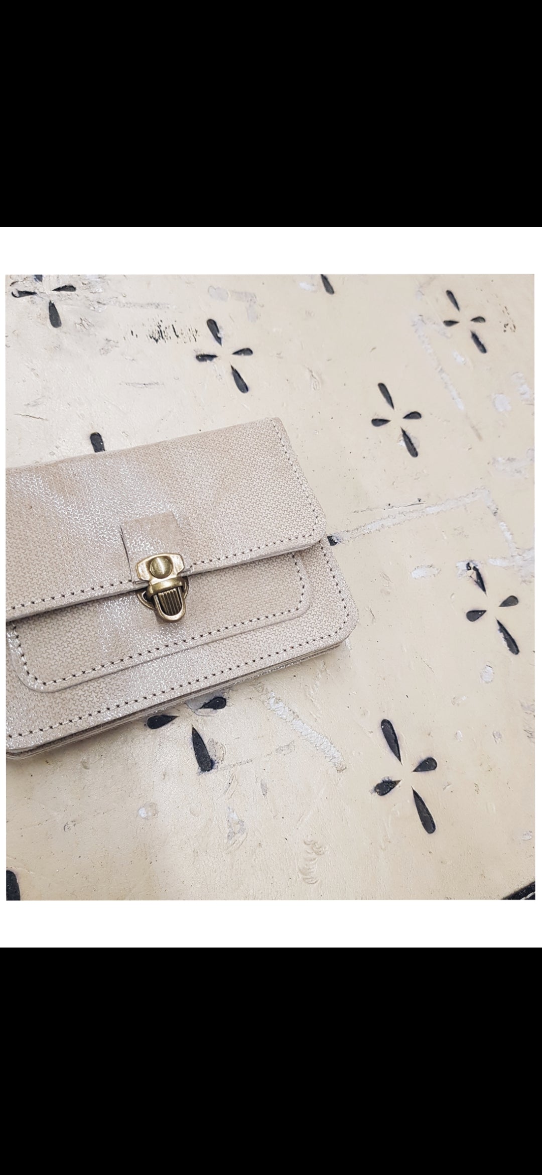 TICTUC | portemonnee beige leer