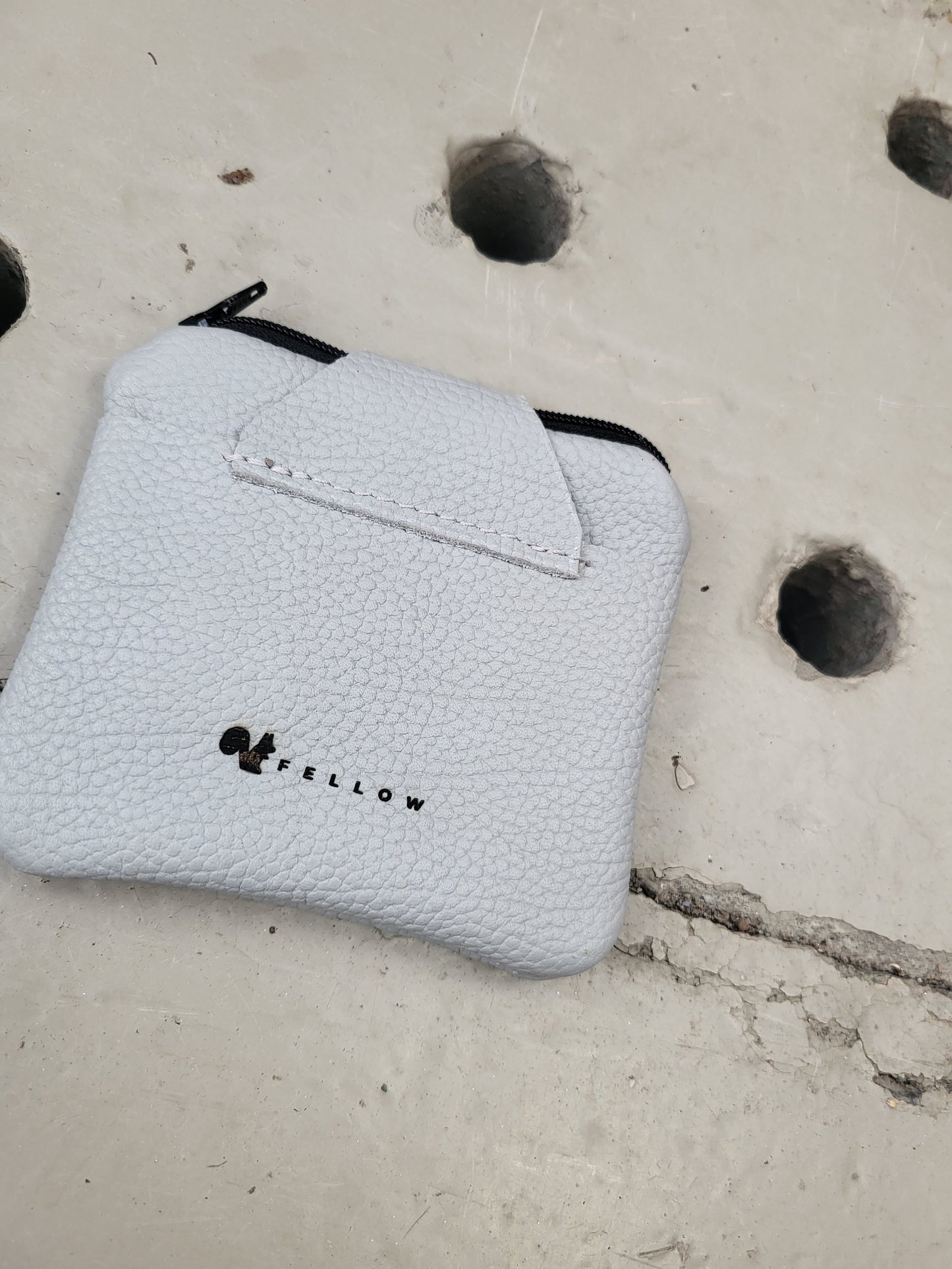 Wallet GEORGE licht grijs leer