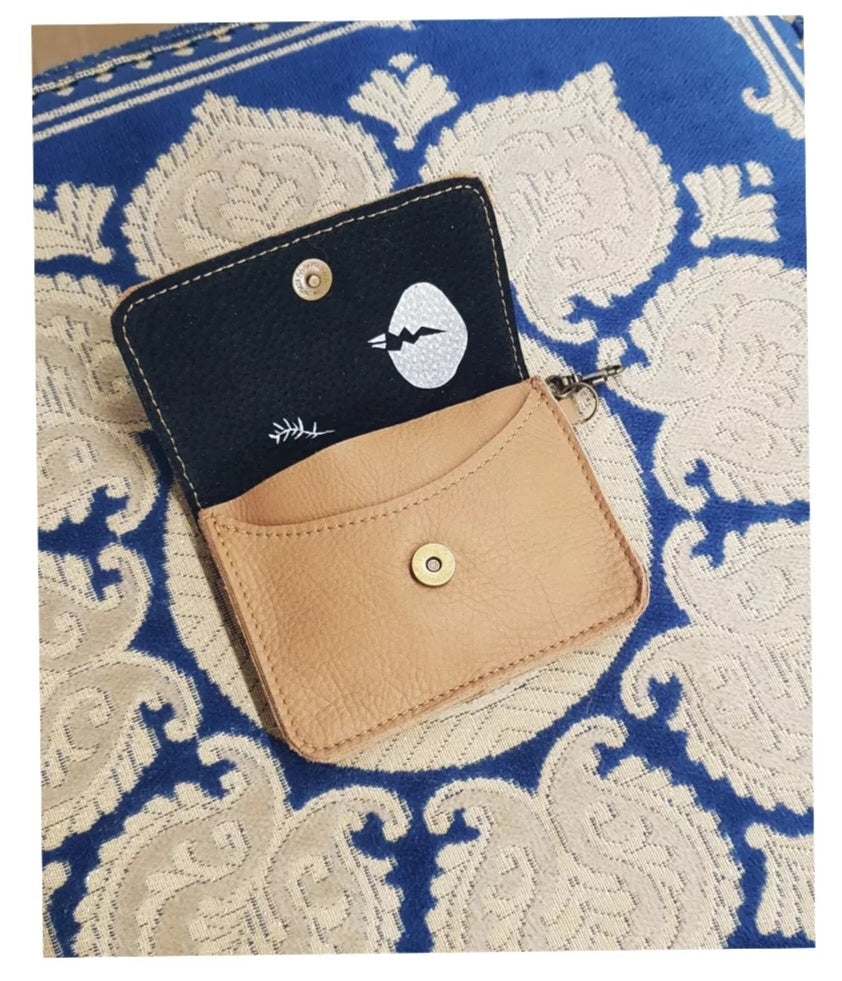 BEGINNING bruin leer portemonnee