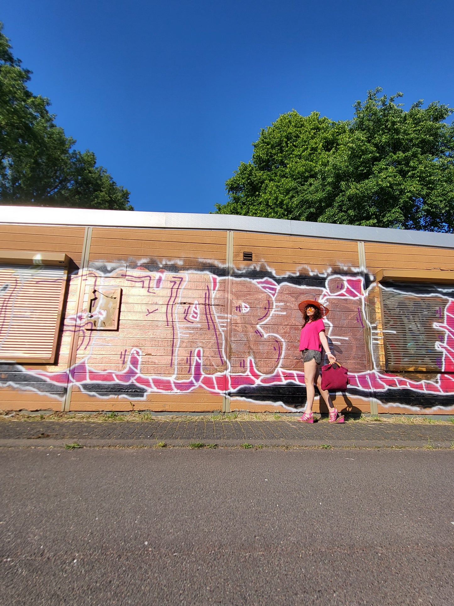 ROPE | schoudertas fuchsia suede