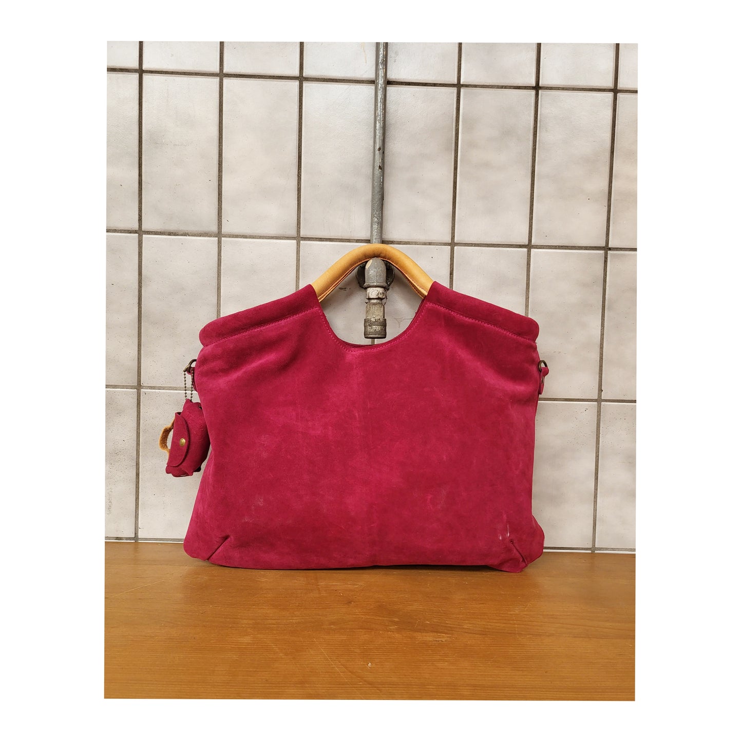 ROPE | schoudertas fuchsia suede