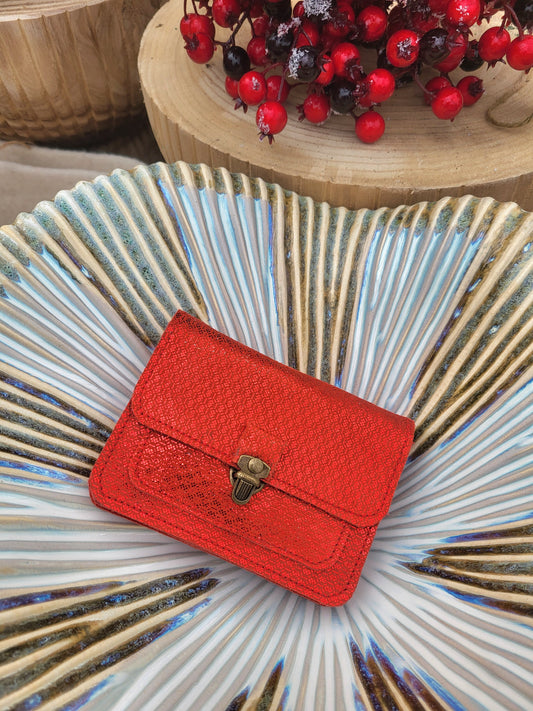 TICTUC | portemonnee rood leer