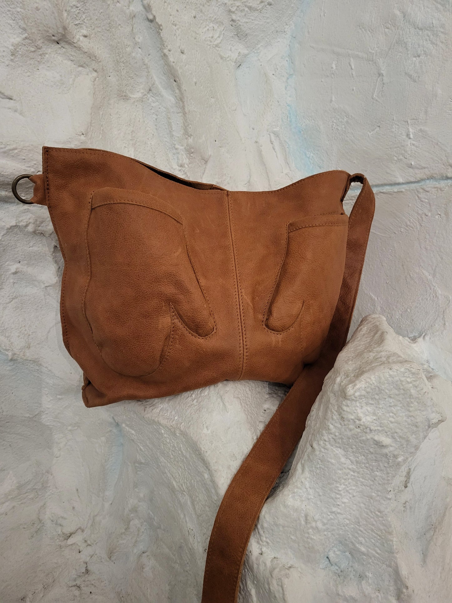 ADMIT schoudertas bruin leer