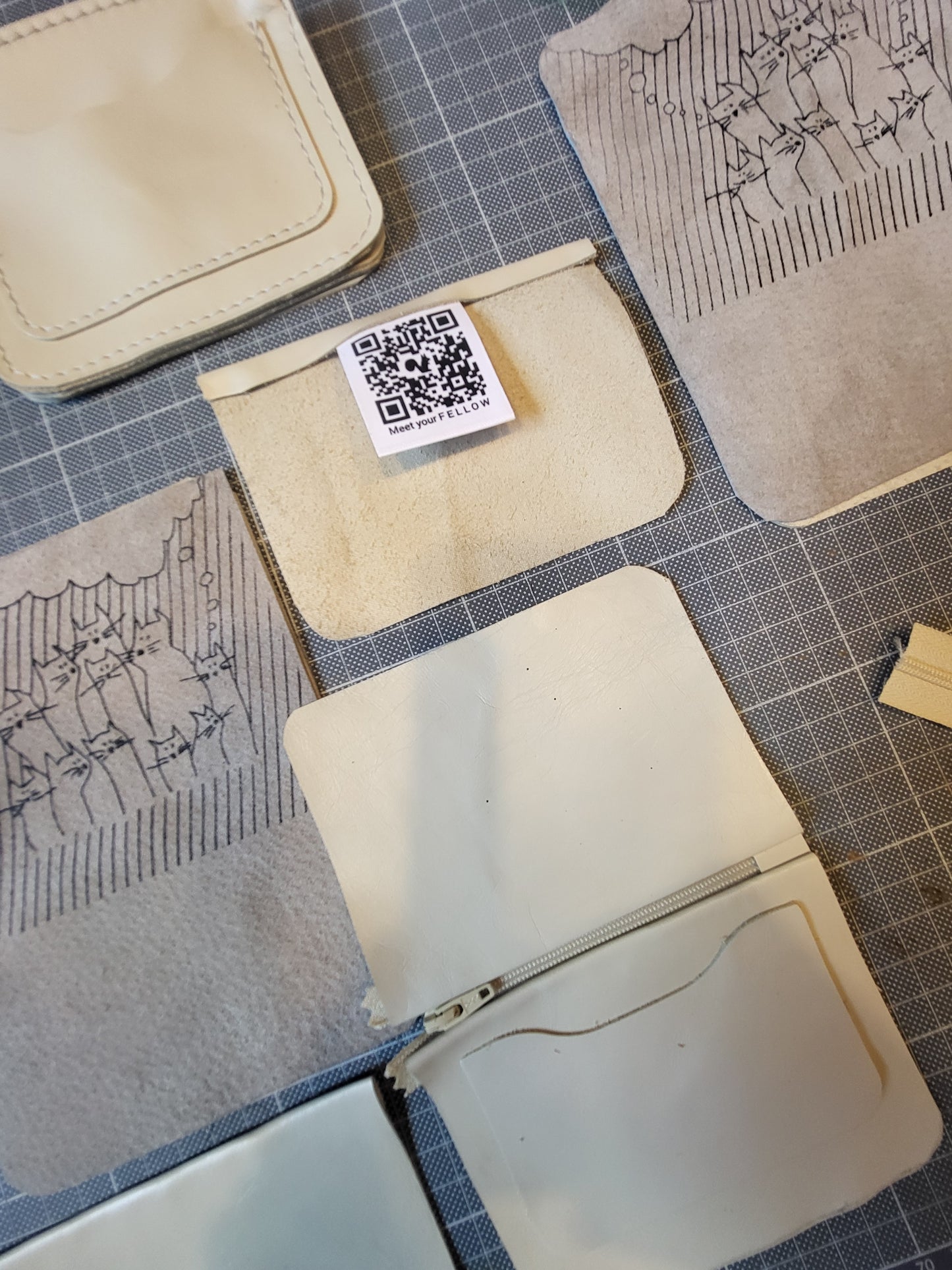 GATHERING | portemonnee wit leer