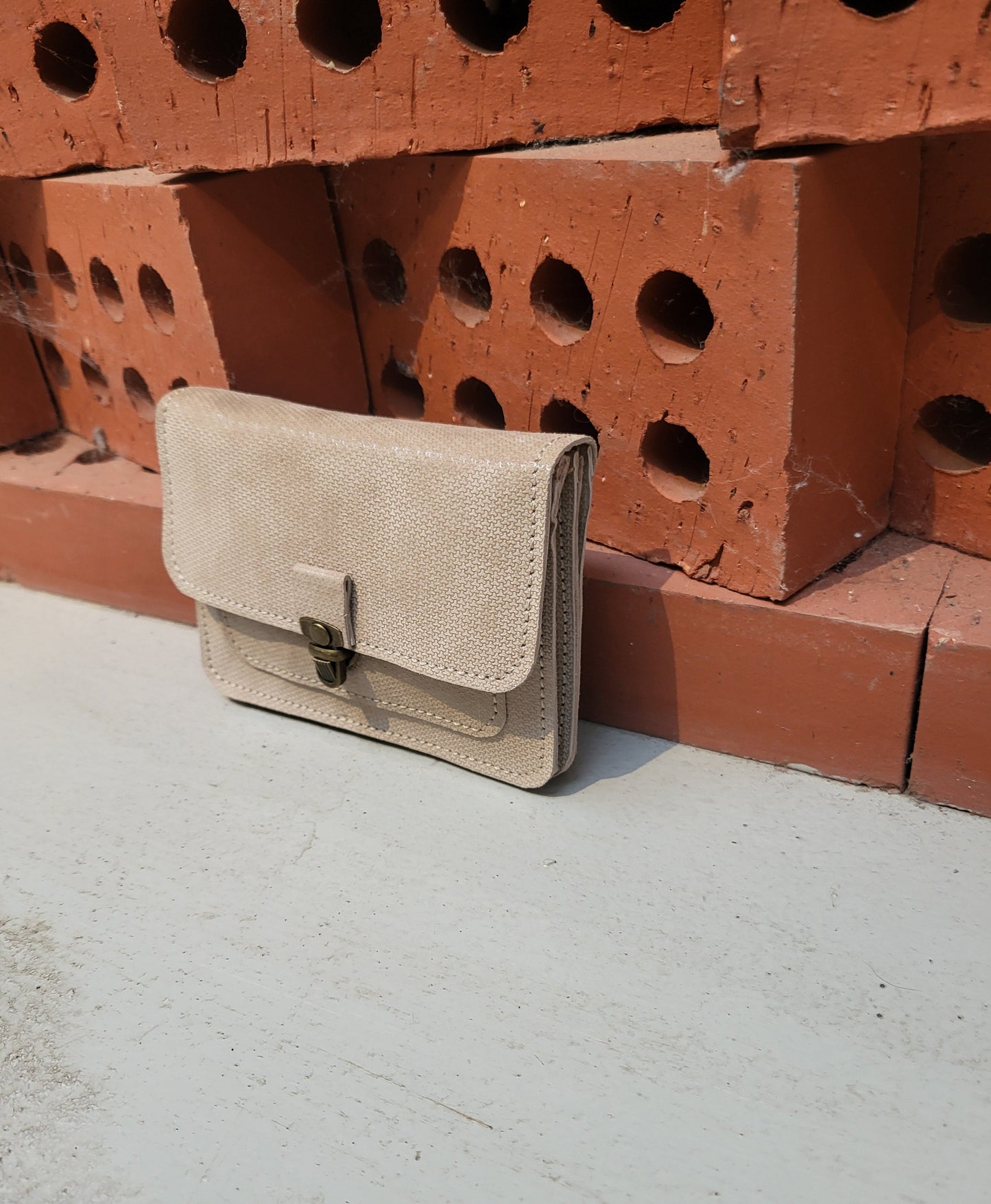 TICTUC | portemonnee beige leer