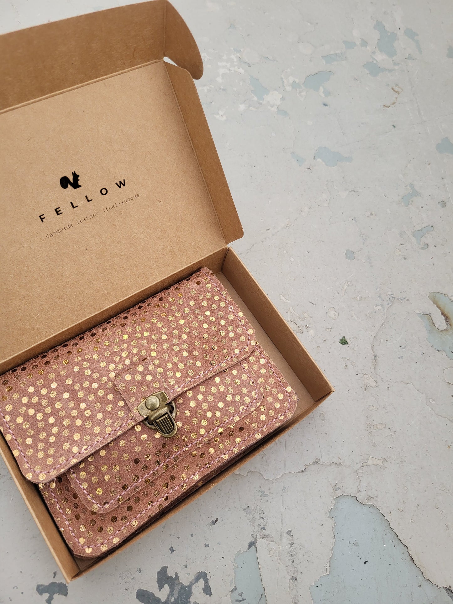 TICTUC | portemonnee roze stip leer