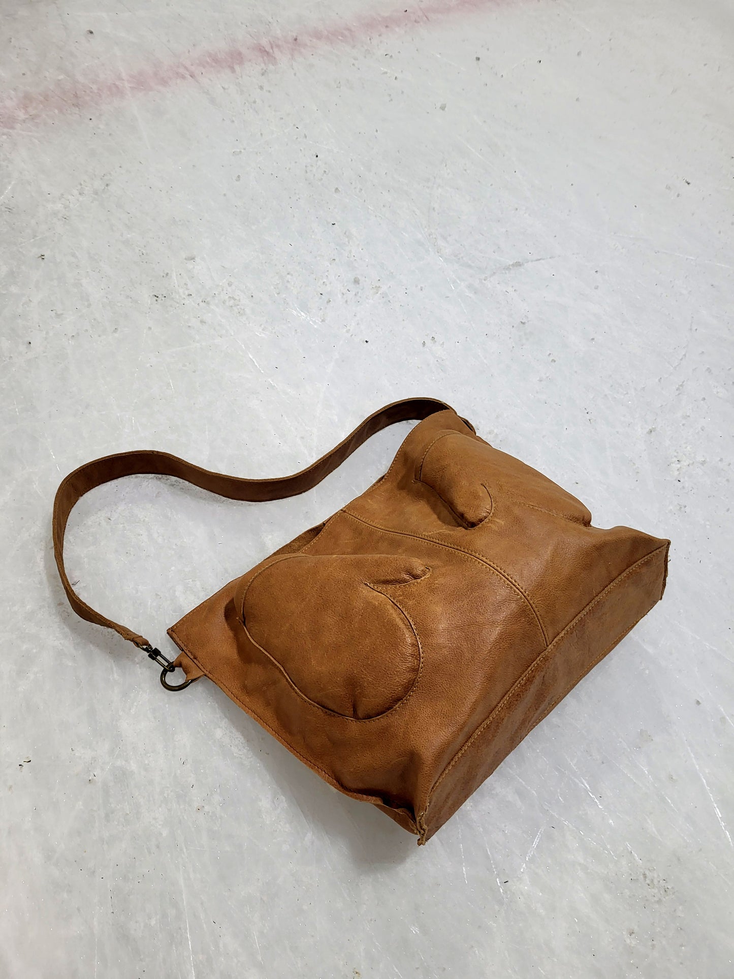 ADMIT schoudertas bruin leer