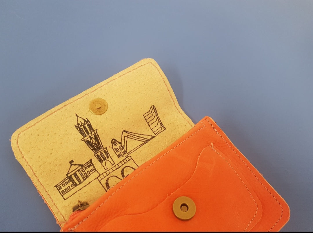 SKYLINE zalm roze leer