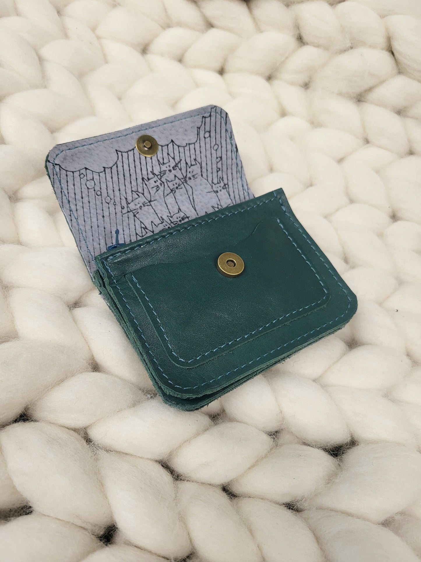 GATHERING | portemonnee groen leer