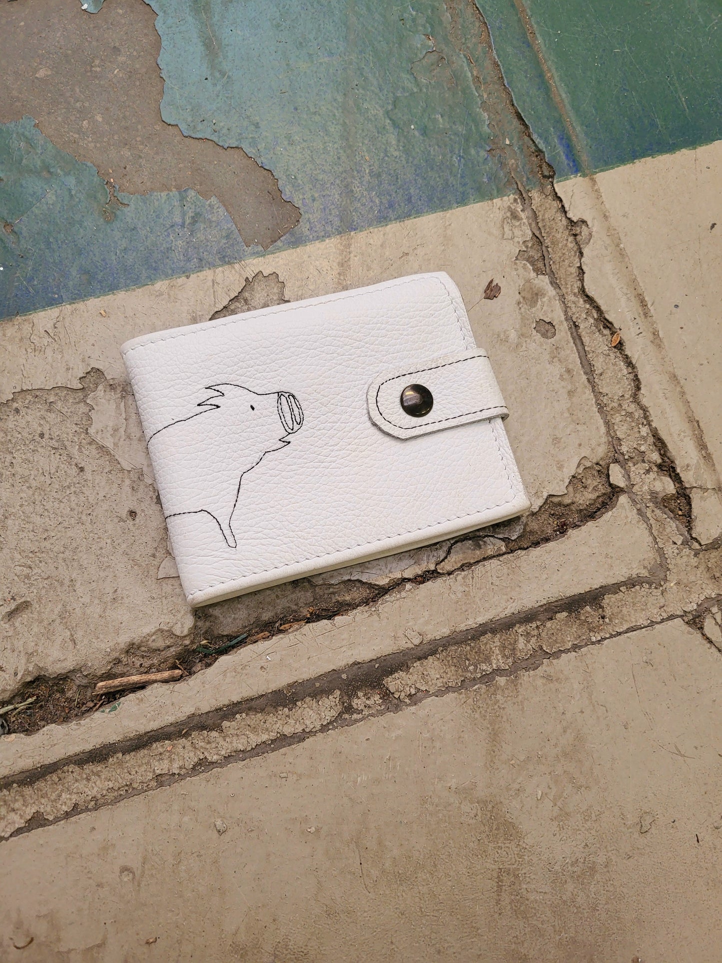 Wallet HERMAN wit leer billfold