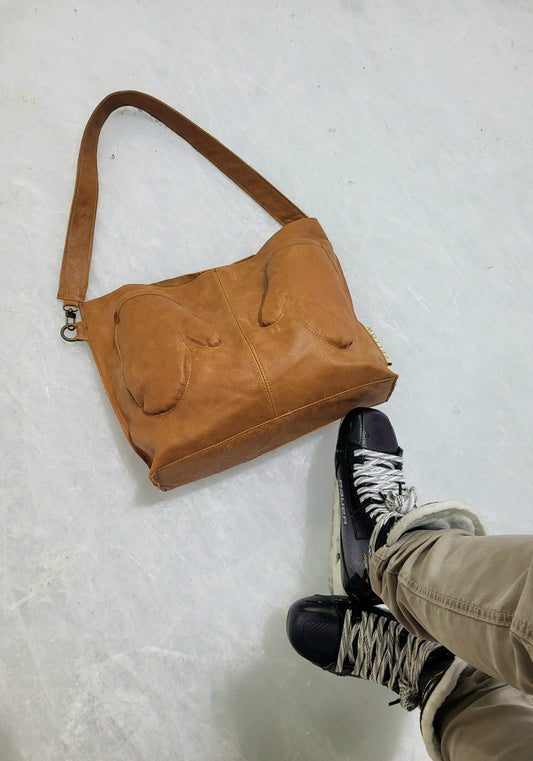 ADMIT schoudertas bruin leer