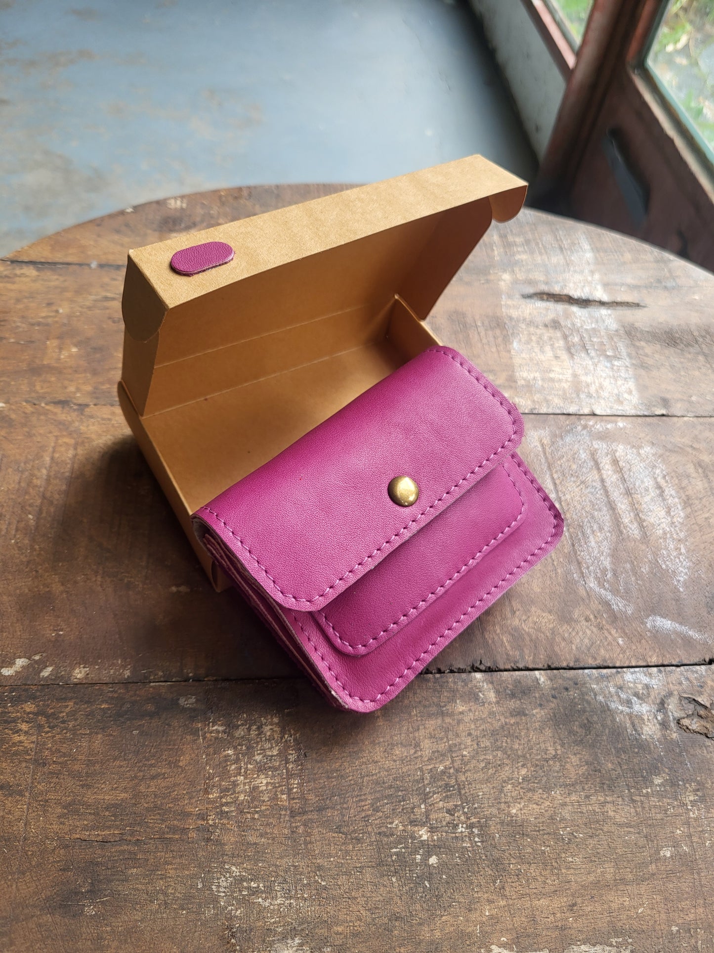 GATHERING | portemonnee roze leer