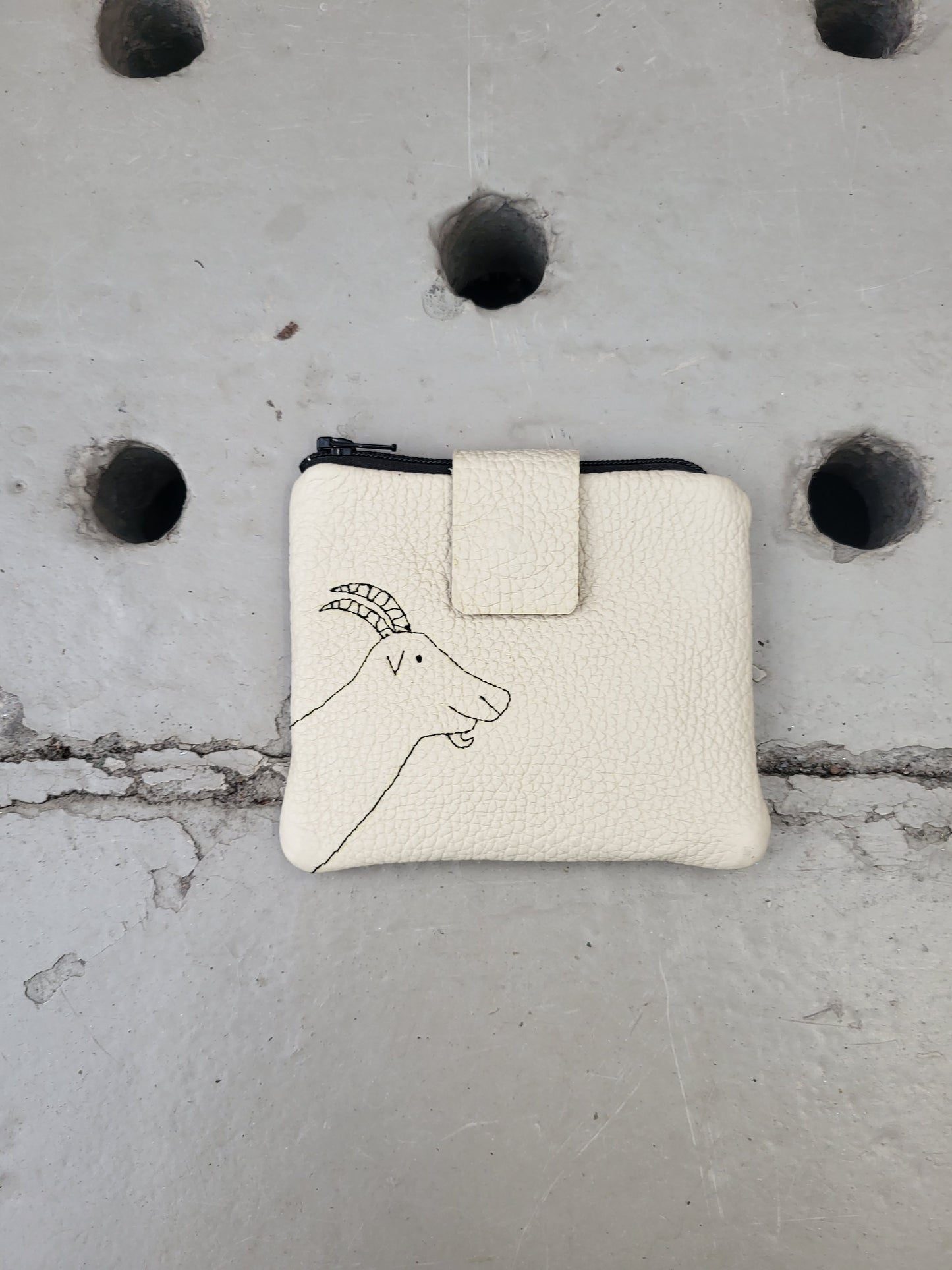 Wallet GEORGE wit leer