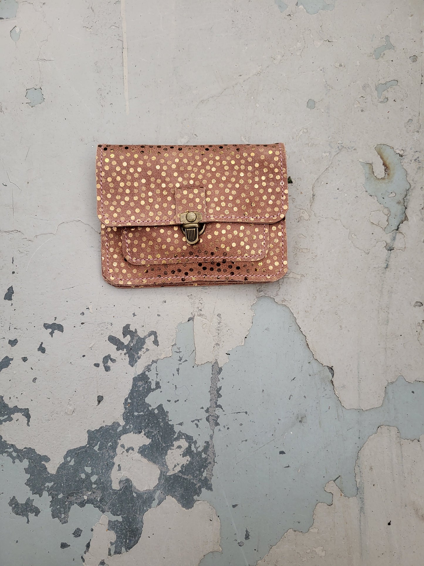 TICTUC | portemonnee roze stip leer