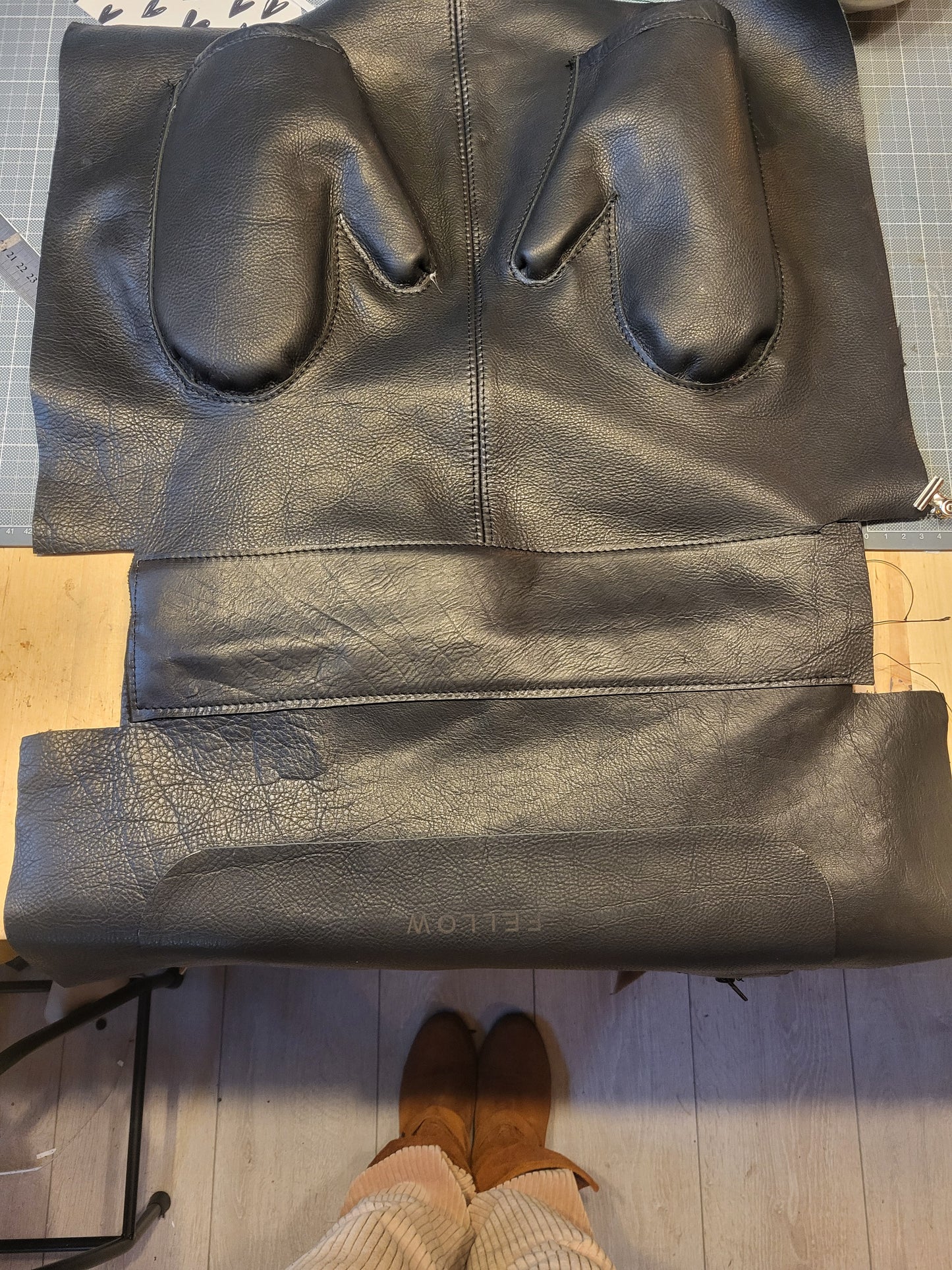 ADMIT schoudertas zwart leer