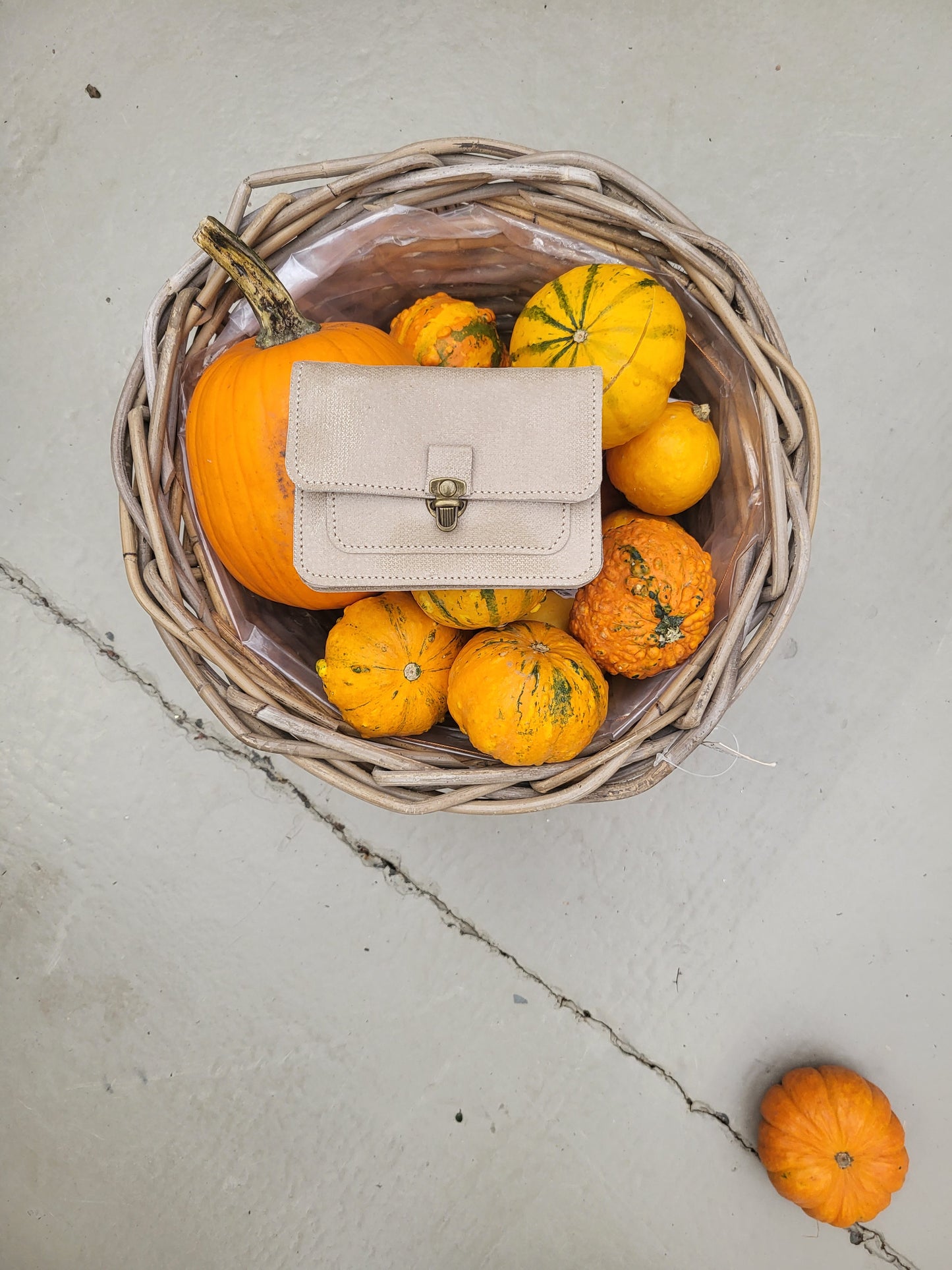 TICTUC | portemonnee beige leer