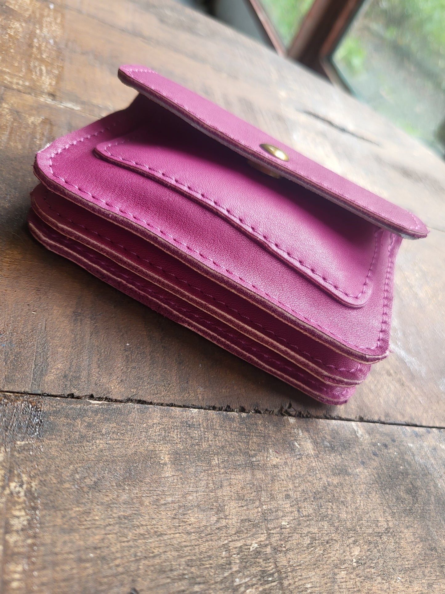 GATHERING | portemonnee roze leer