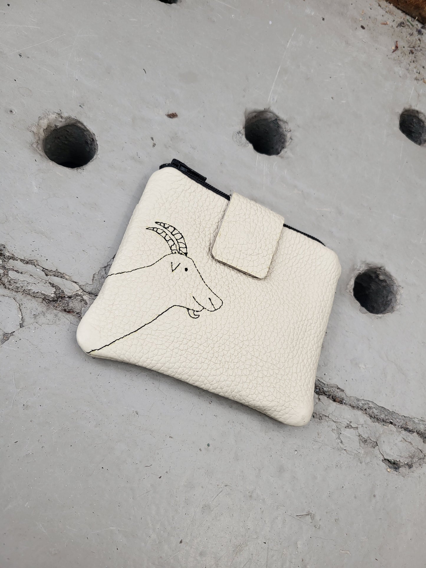 Wallet GEORGE wit leer