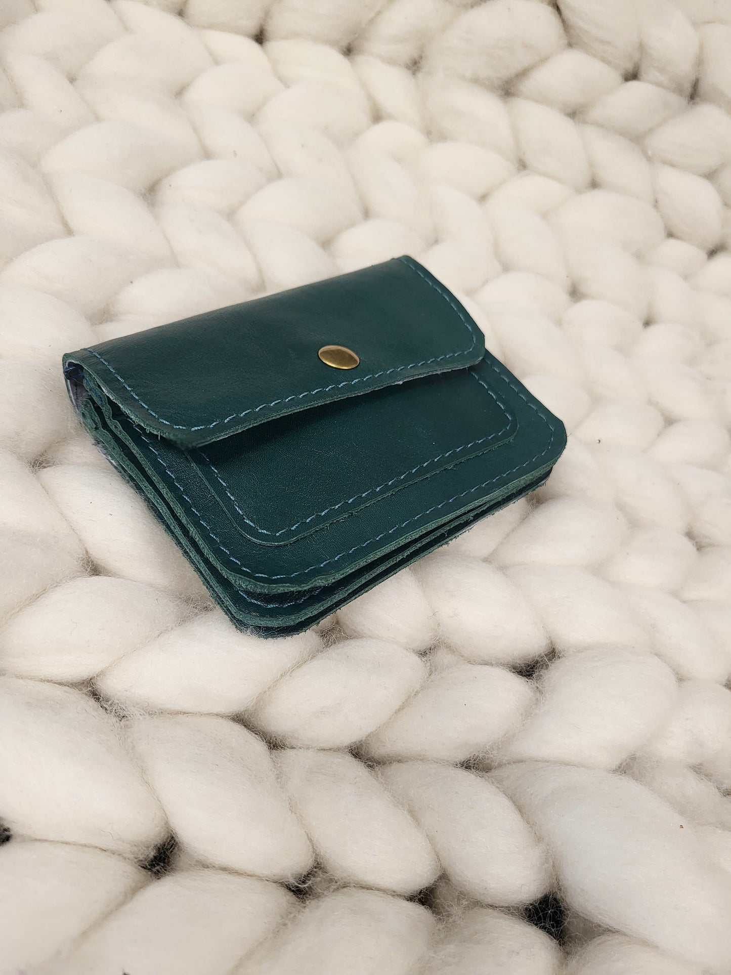 GATHERING | portemonnee groen leer