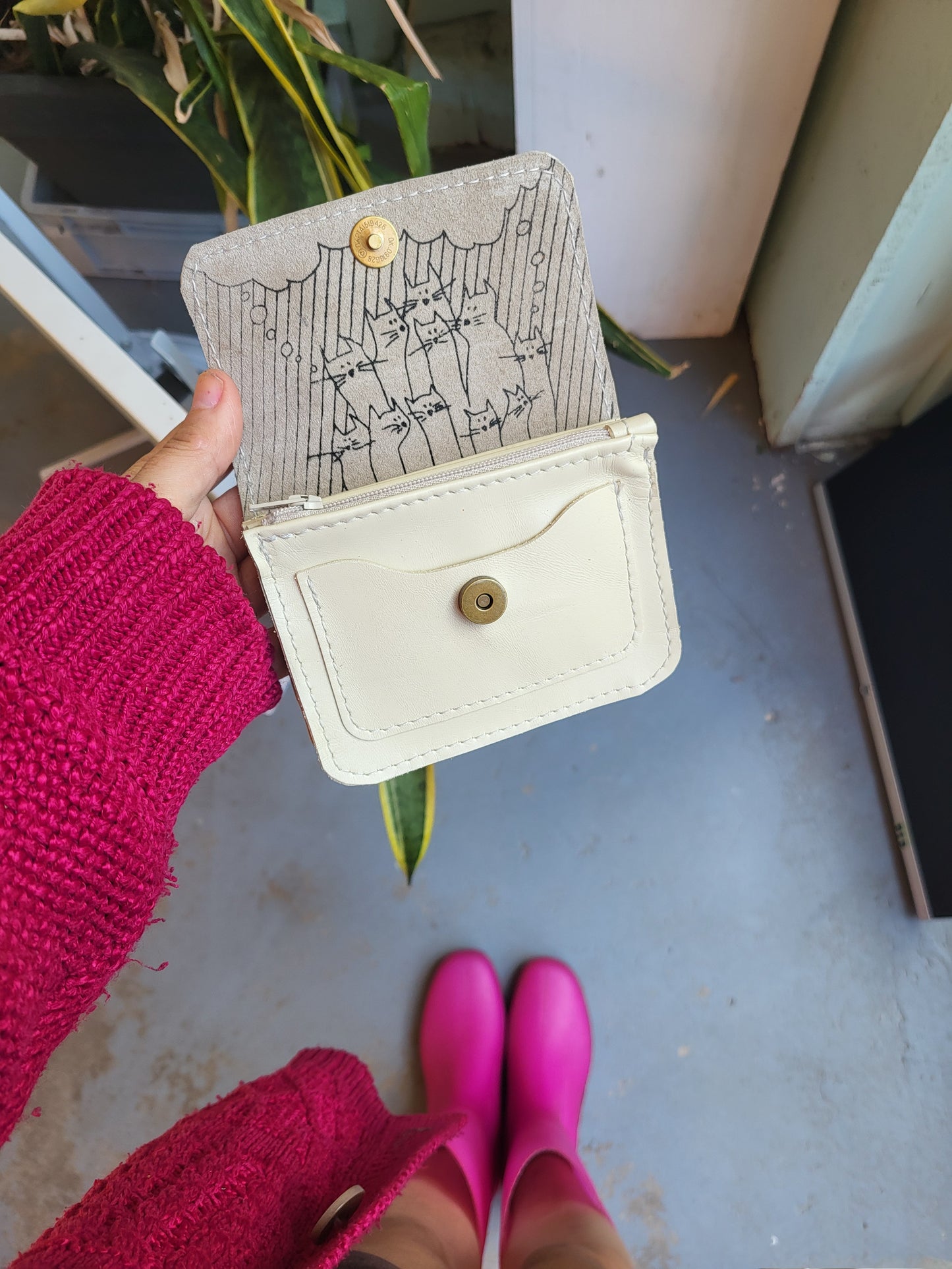 GATHERING | portemonnee wit leer