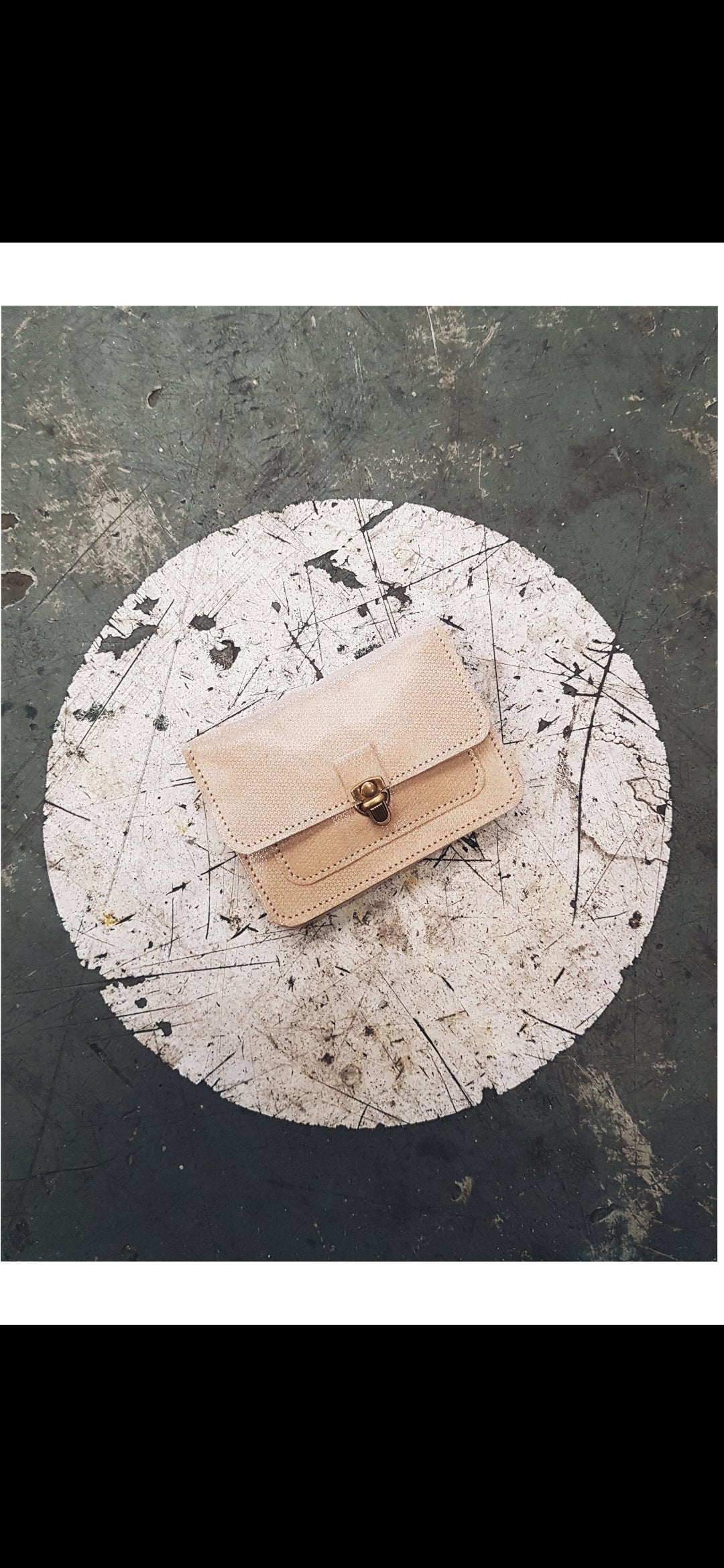 TICTUC | portemonnee beige leer